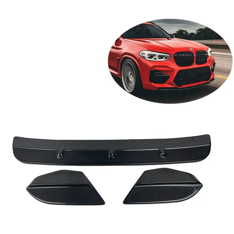 Карбоновая губа переднего бампера BMW X3 M F97 2018-2021 - фото 1 - id-p109166580