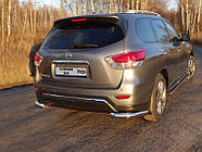 Защита задняя (уголки) 76,1 мм ТСС для Nissan Pathfinder 2014-