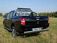 Защита задняя центральная 120х60 мм ТСС для Mitsubishi L200 2015-2018