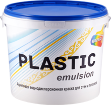 Краска водоэмульсионная PLASTIC 25 кг (протирающаяся)) - фото 1 - id-p93211249