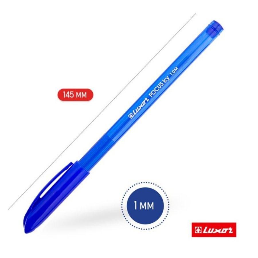 Ручка шариковая Luxor "Focus ICY", 0.7мм, синяя - фото 2 - id-p109166964