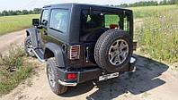 Защита задняя (уголки) 60,3 мм ТСС для Jeep Wrangler 5D (3.6, JK) 2006-2018