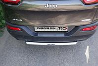 Защита задняя (короткая) 60,3 мм ТСС для Jeep Cherokee (Sport, Longitude, Limited) 2014-