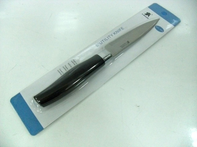 151081 Нож кухонный 12,5 см универсальный,нержавеющая сталь,черная ручка - фото 1 - id-p109116980