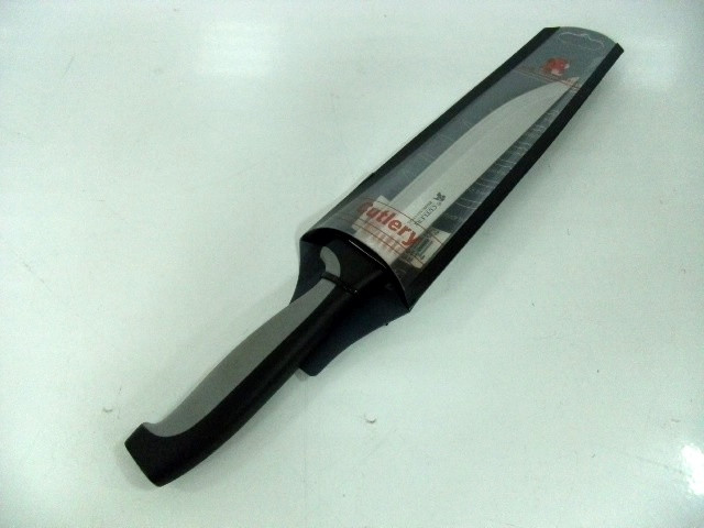 151089 Нож кухонный универсальный, нерж. сталь,черно-сер.. ручка - фото 1 - id-p109116986