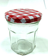 160305 Банка стеклянная 200 мл.,металлическая крышка H9.5*D8 см.(84шт), / 4870003144300