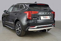 Защита задняя (овальная) 75х42 мм ТСС для HAVAL Jolion (1,5 л., 2WD) 2021-