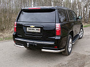 Защита задняя (уголки) 76,1 мм ТСС для Chevrolet Tahoe 2016-