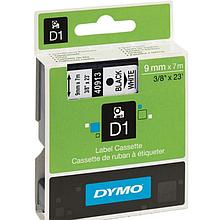Картридж (кассета-лента) D1 9mm*7m для Dymo принтера этикеток Черный на белом