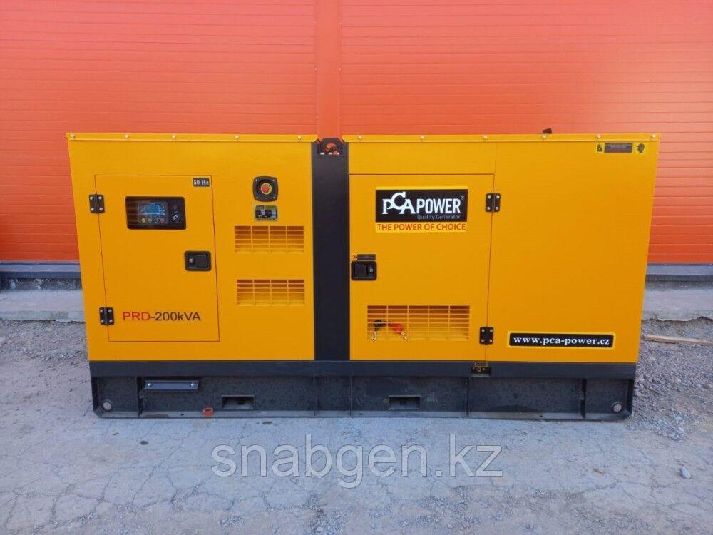 Дизельный генератор PCA POWER PRD-200 кВа с АВР в шумозащитном кожухе.