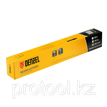 Электроды DER-13/55, диам. 4 мм, 5 кг, основное покрытие// Denzel, фото 1