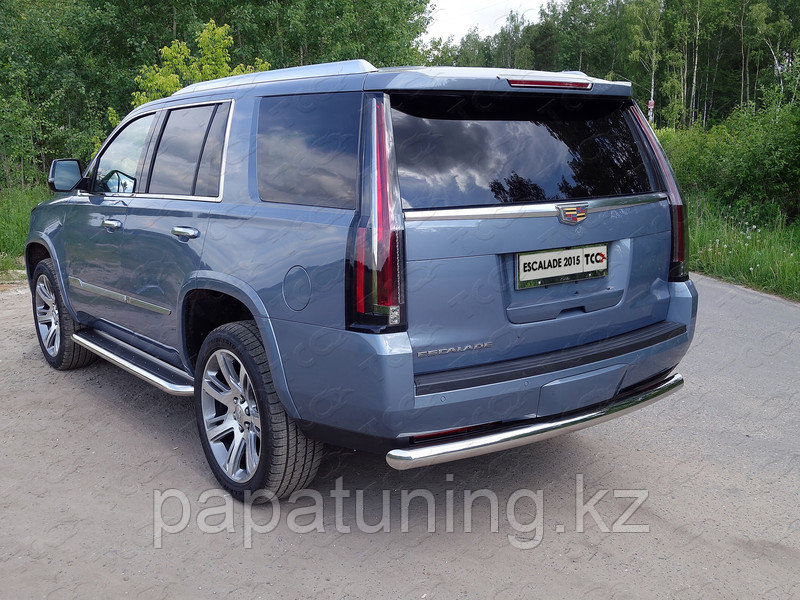 Защита задняя 76,1 мм ТСС для Cadillac Escalade 2015-, фото 1
