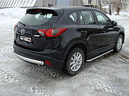 Защита задняя (центральная) 75х42 мм ТСС для Mazda CX-5 2012-2015