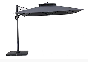 Зонт Квадратный Комфорт Lux (3х3м), графитовый (с 4-мя утяжелителями по 28.5кг)