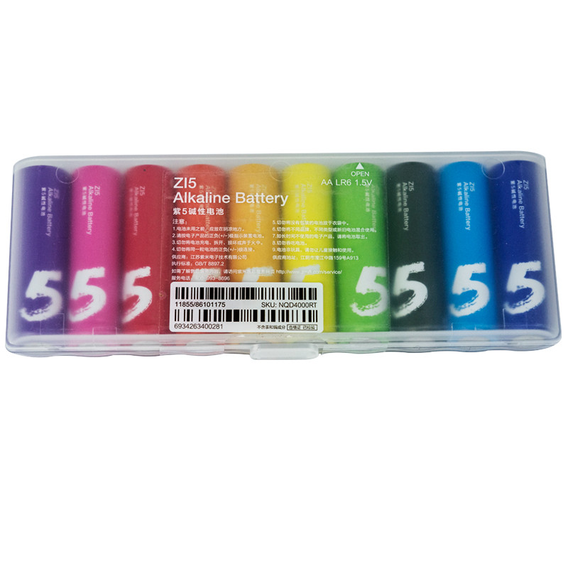 Батарейка Xiaomi Zi5 AA Rainbow Battery Alkaline LR6 10шт, штучно