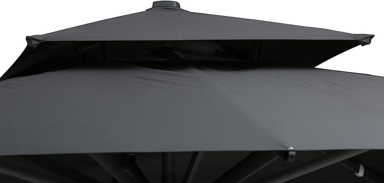 Зонт Квадратный Комфорт Lux (3х3м), графитовый (с 4-мя утяжелителями по 28.5кг) - фото 2 - id-p109191033