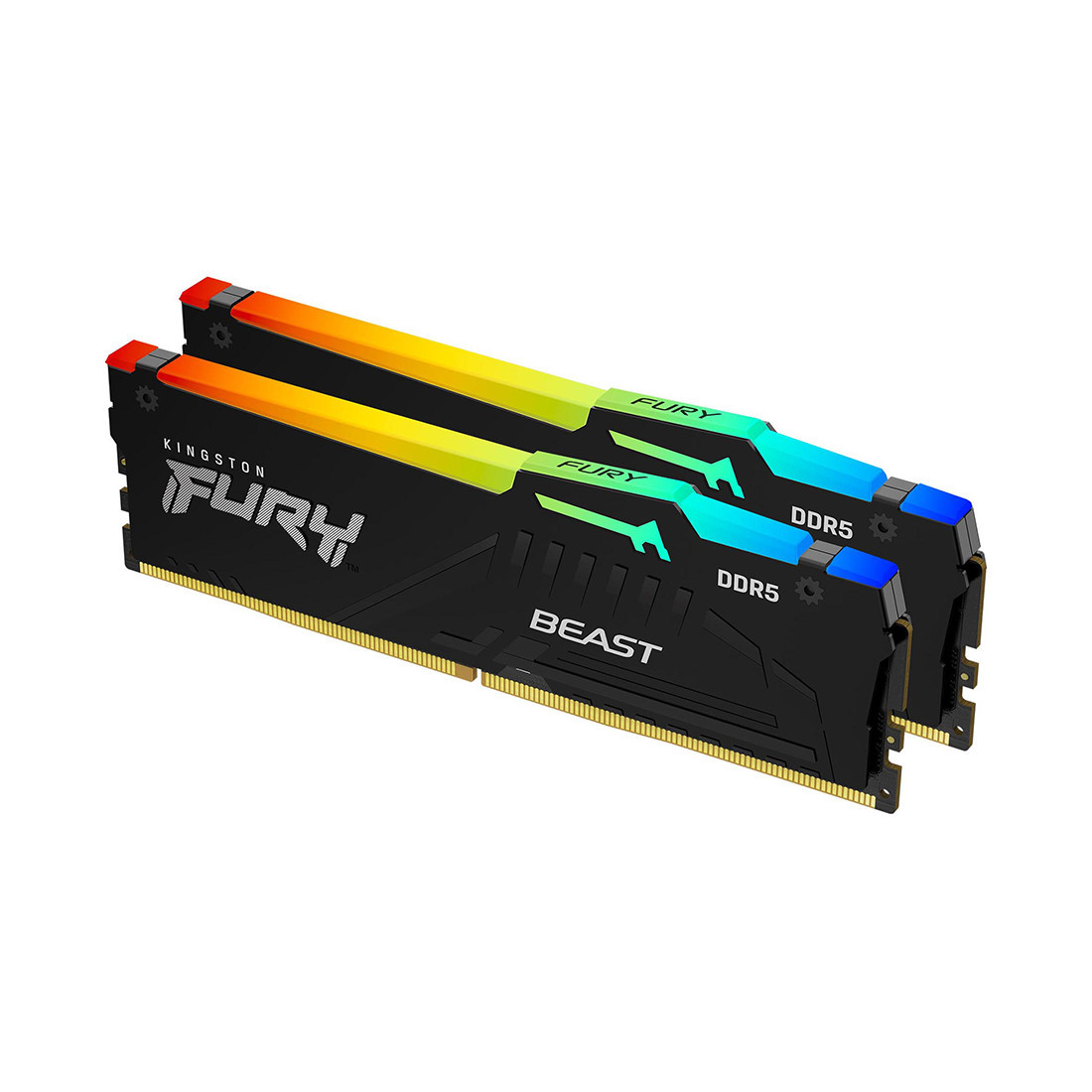 Оперативная память DDR-5 DIMM 32 GB 6000 MHz Kingston Fury Beast RGB, 2x 16 GB Kit, BOX - фото 1 - id-p109201570