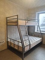 Двухъярусная кровать для взрослых, металлическая, высокопрочная. Доставка бесплатно.
