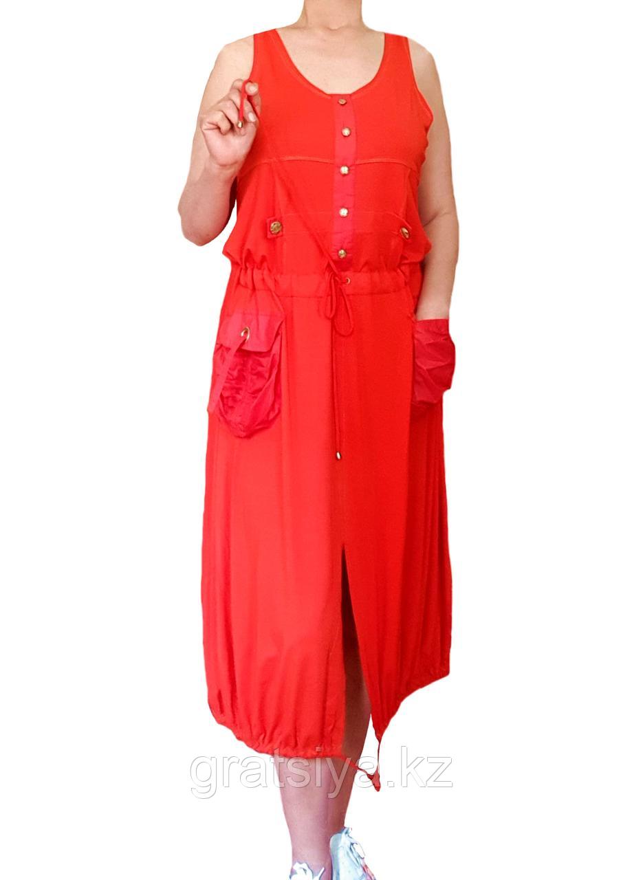 Длинное Красное Летнее Платье - Сарафан - фото 1 - id-p100671832