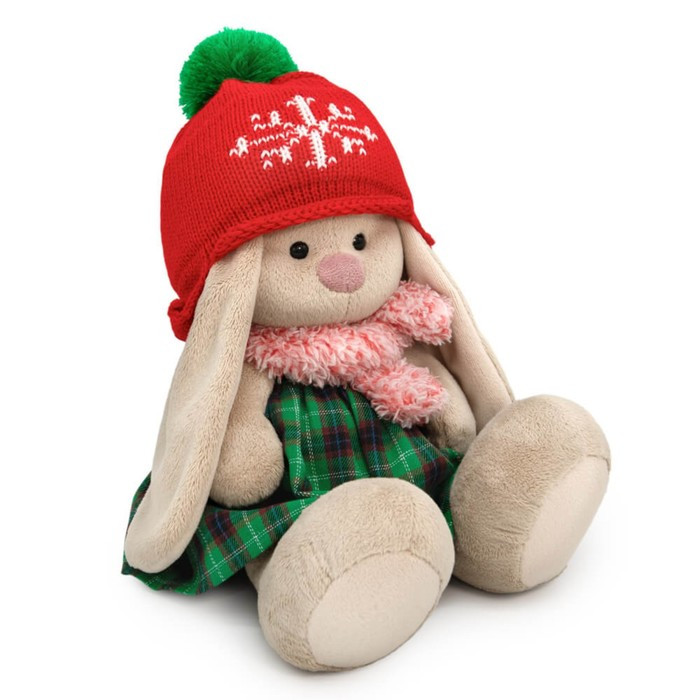Мягкая игрушка Zaika Mi Зайка Ми в шапке со снежинкой (малая) - фото 2 - id-p109166367