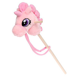 Мягкая игрушка Единорог-скакун на палке, цвет розовый 9519491