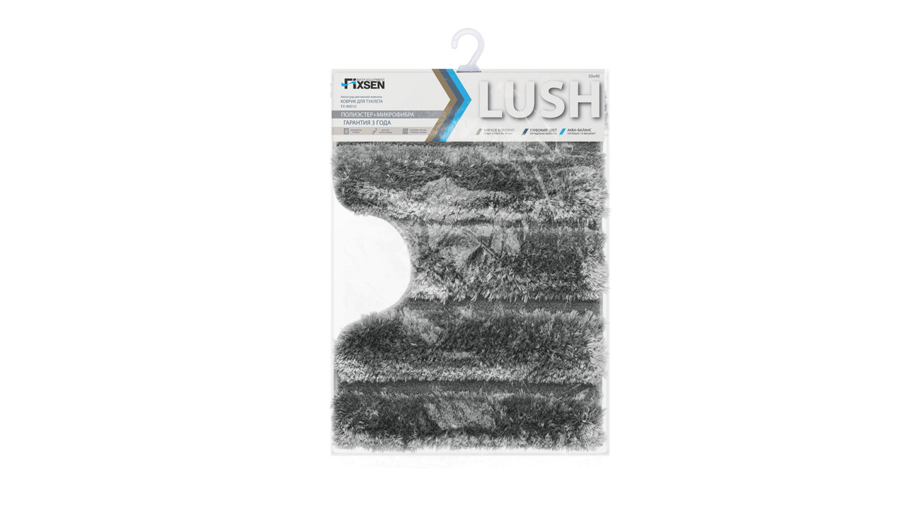 "LUSH" Коврик для туалета (50х40см) FX-9001U (Fixsen, Чехия) - фото 3 - id-p109201908