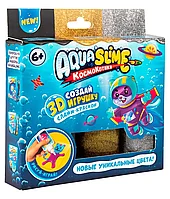 Aqua Slime - гель краска набор для изготовления фигурок из цветного геля, золото-серебро