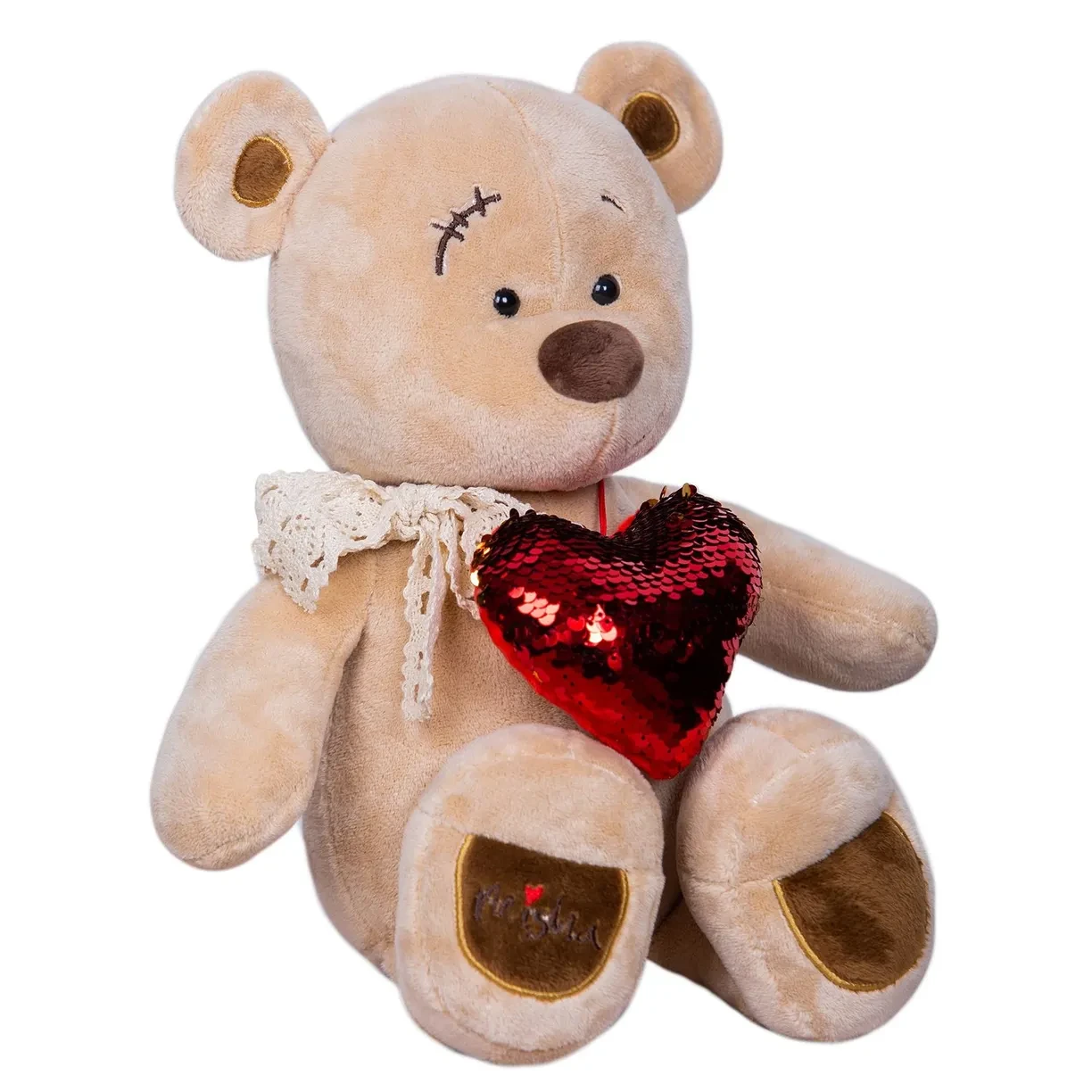 Kult Мягкая игрушка Медведь Misha с сердцем, 30 см