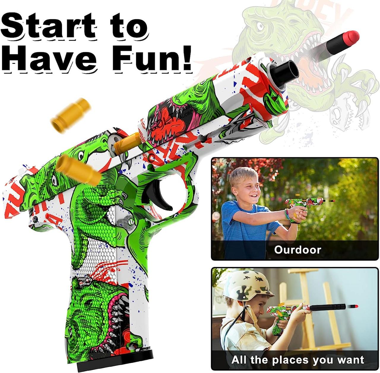 Крутой игрушечный пистолет с гильзами и мягкими пулями - фото 6 - id-p109202285