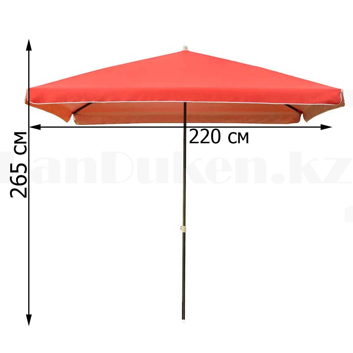 Зонт торговый с жаростойким материалом квадратный 220х220 см красный арт. 253 - фото 2 - id-p109202109