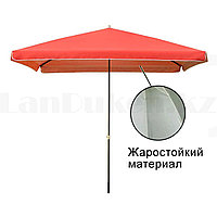 Зонт торговый с жаростойким материалом квадратный 220х220 см красный арт. 253