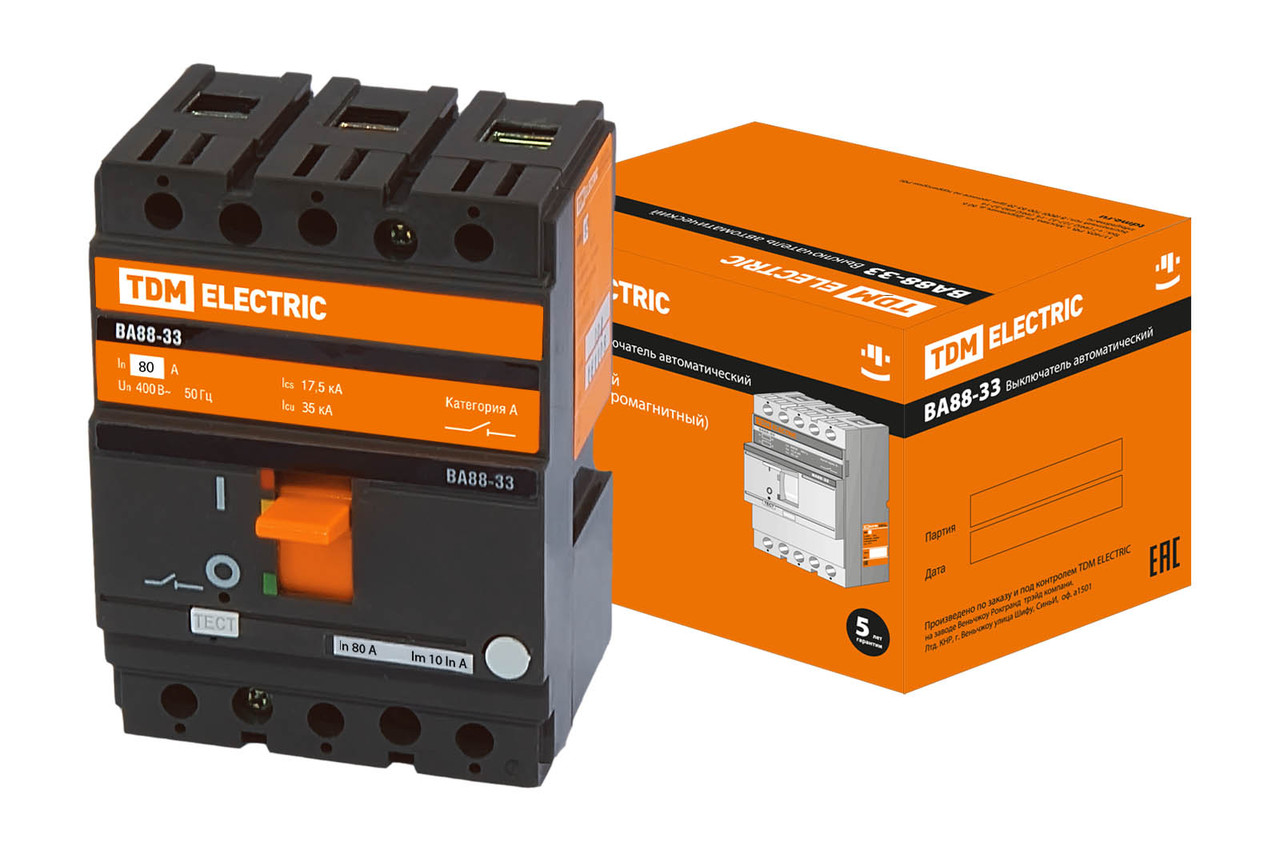 Автоматический выключатель ВА88-33 3Р 80А 35кА TDM: продажа, цена в ...