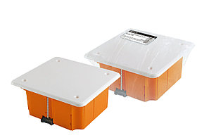 Распаячная коробка СП 92х92х45мм, крышка, пл. лапки, IP20, инд. штрихкод, TDM