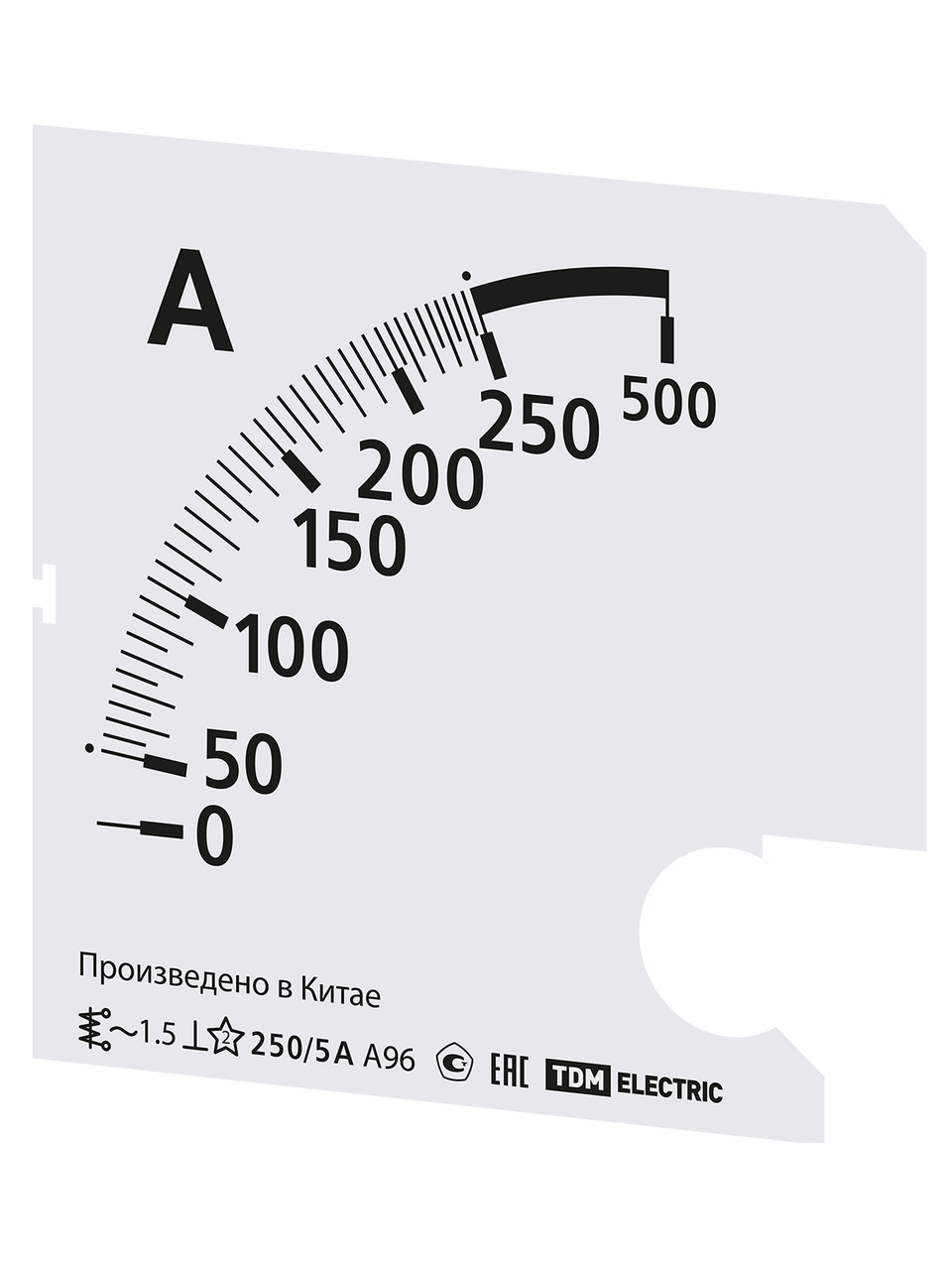 Шкала Ш96 250/5А-1,5 (для А96 Х/5А) TDM - фото 2 - id-p109205605