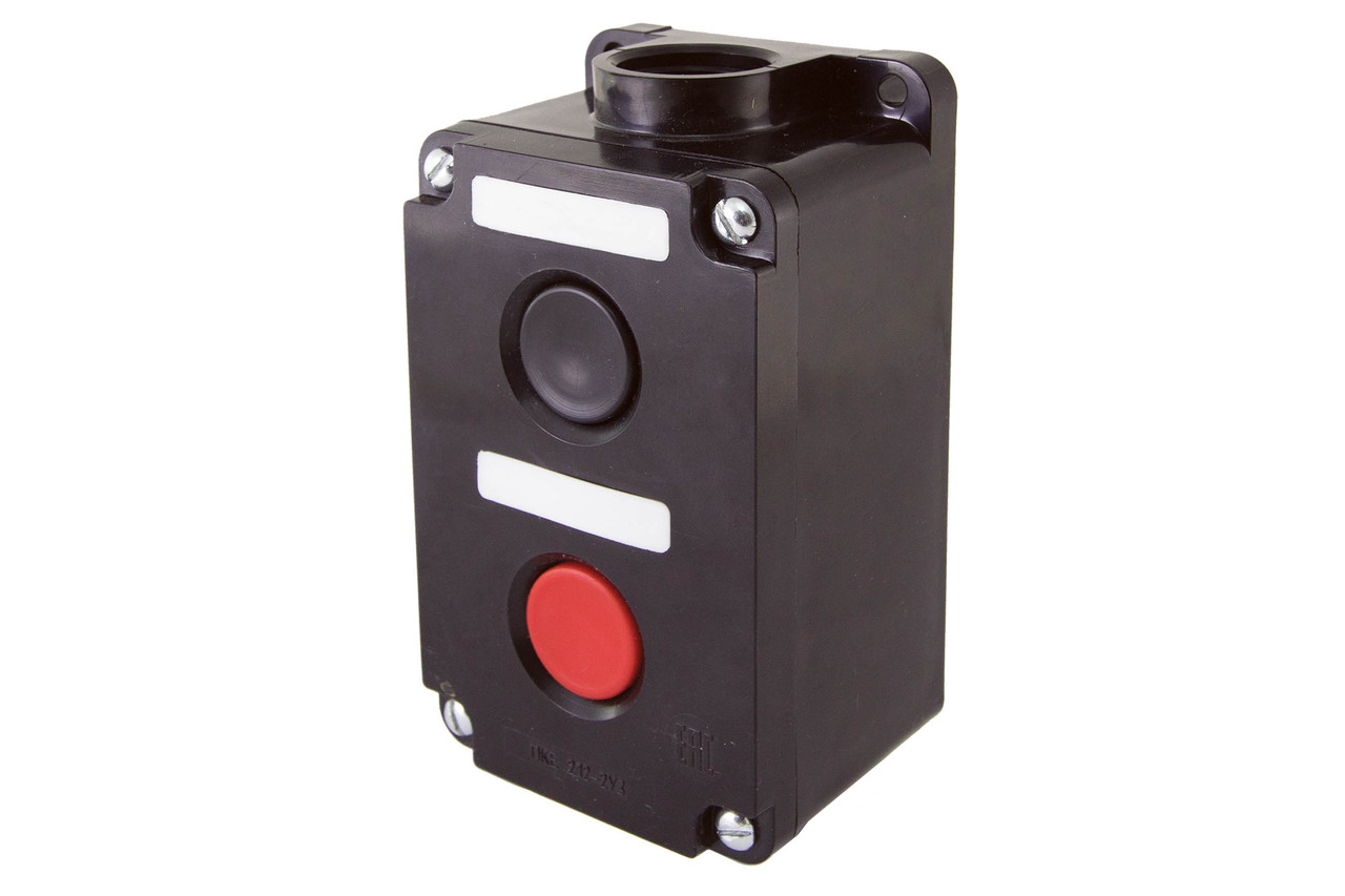 Пост кнопочный ПКЕ 212-2 У3, красная и черная кнопки, IP40 TDM - фото 1 - id-p109210788