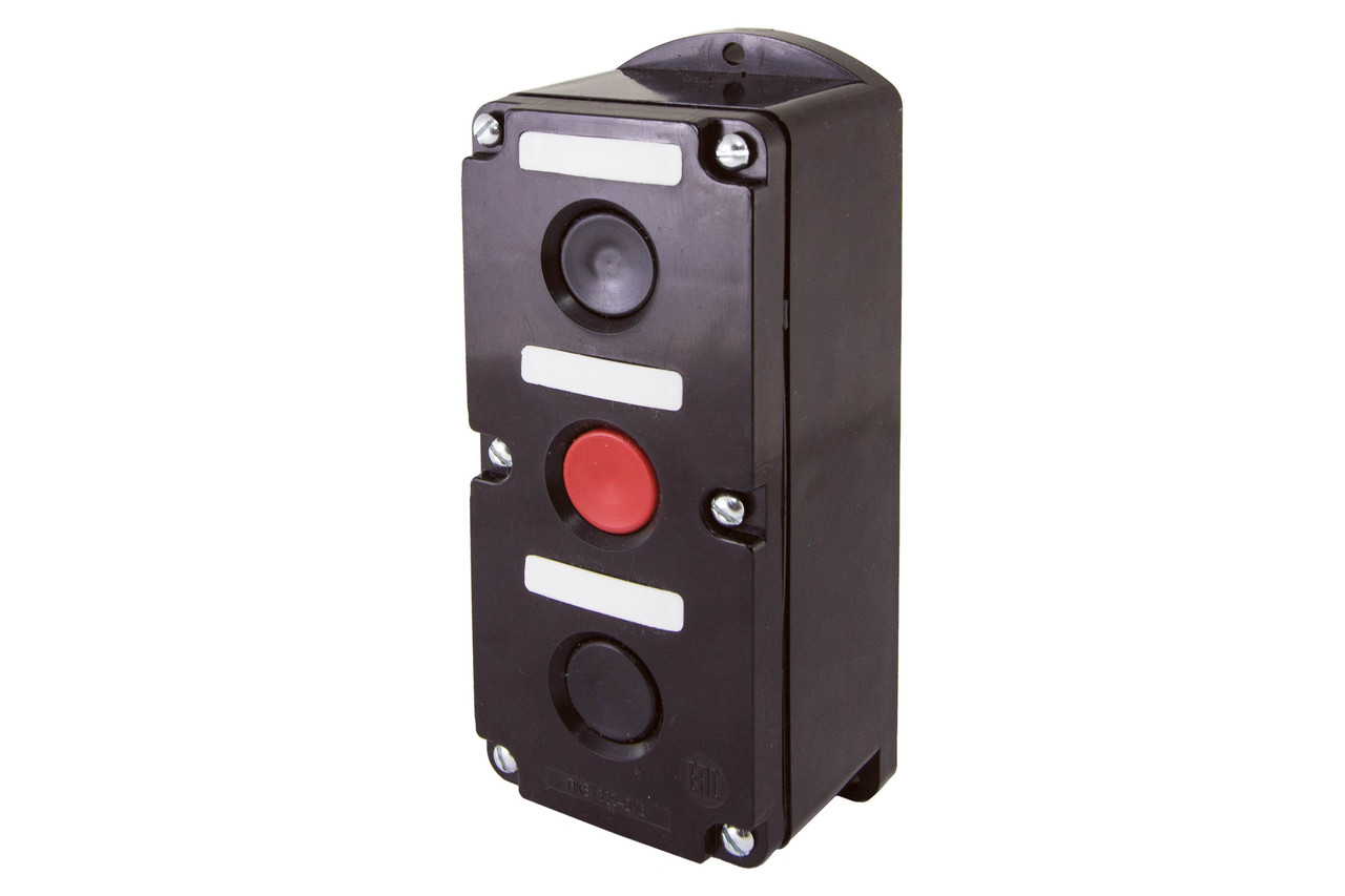 Пост кнопочный ПКЕ 212-3 У3, красная и две черные кнопки, IP40 TDM - фото 1 - id-p109210790