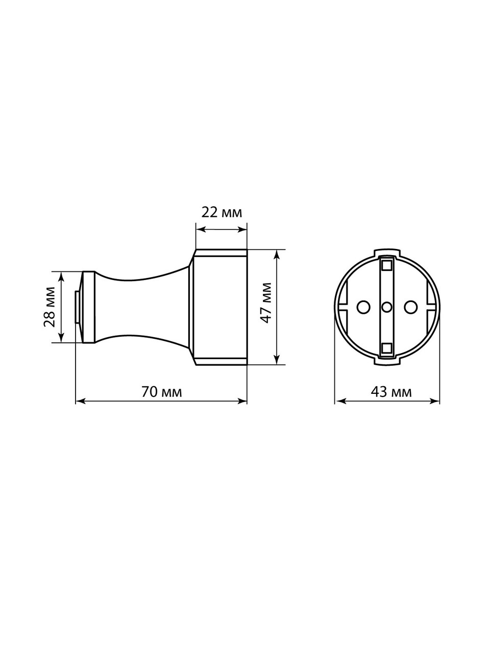 Кабельная розетка рифленая 2П+З 16А 250B черная TDM - фото 6 - id-p109208003