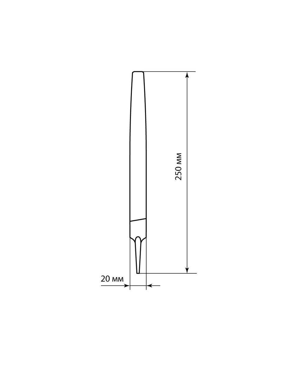 Напильник полукруглый длина 200 мм, №1, без рукоятки "Рубин" TDM - фото 7 - id-p109210231