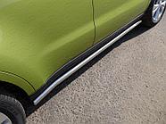 Пороги труба 60,3 мм ТСС для Kia Soul 2014-2016