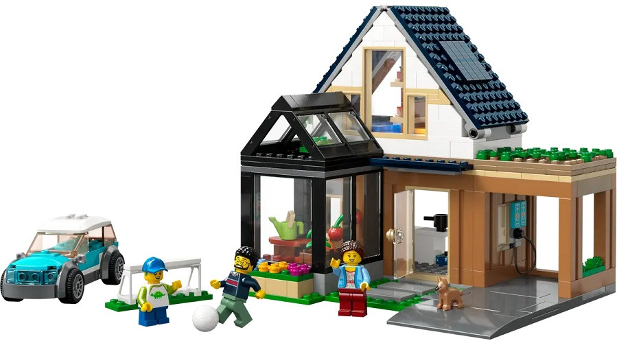 Lego Город Семейный дом и электромобиль