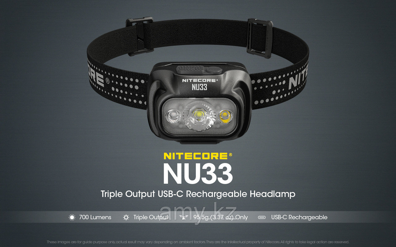 Фонарь налобный Nitecore NU33 Primary white LED+CRI>90