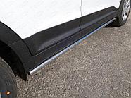 Пороги труба 42,4 мм ТСС для Hyundai Creta 2016-2021