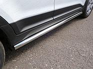 Пороги труба 60,3 мм ТСС для Hyundai Creta 2016-2021