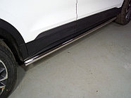 Пороги труба 60,3 мм ТСС для Geely Coolray 2020-2024