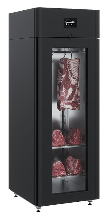 Шкаф холодильный POLAIR CS107-Meat стеклянная дверь, черный, тип 2 - фото 1 - id-p109225981