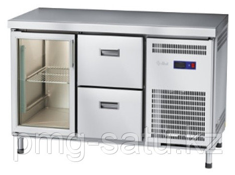 Стол холодильный Abat СХС-60-01 (ящики 1/2, дверь-стекло, без борта) - фото 1 - id-p109223372