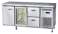 Стол холодильный Abat СХС-60-02 (2 ящика, 1 дверь-стекло, 1 дверь, без борта)