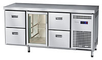 Стол холодильный Abat СХС-60-02 (2 ящика, 1 дверь-стекло, 2 ящика, без борта)