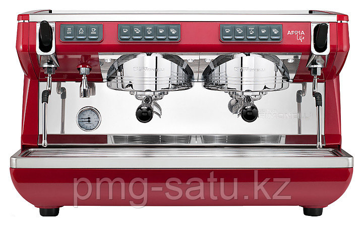 Кофемашина Nuova Simonelli Appia Life 2Gr V красная, высокие группы, экономайзер, автомат