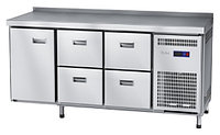 Стол холодильный Abat СХС-70-02 (4 ящика, 1 дверь, борт)